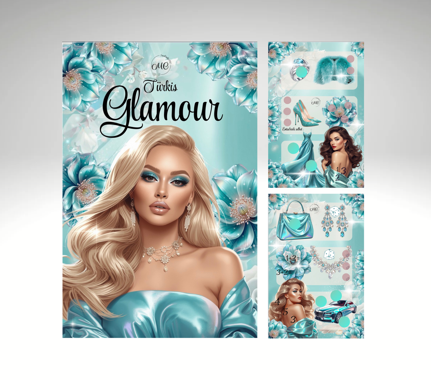 Türkis Glamour- mini Jahreschallenge