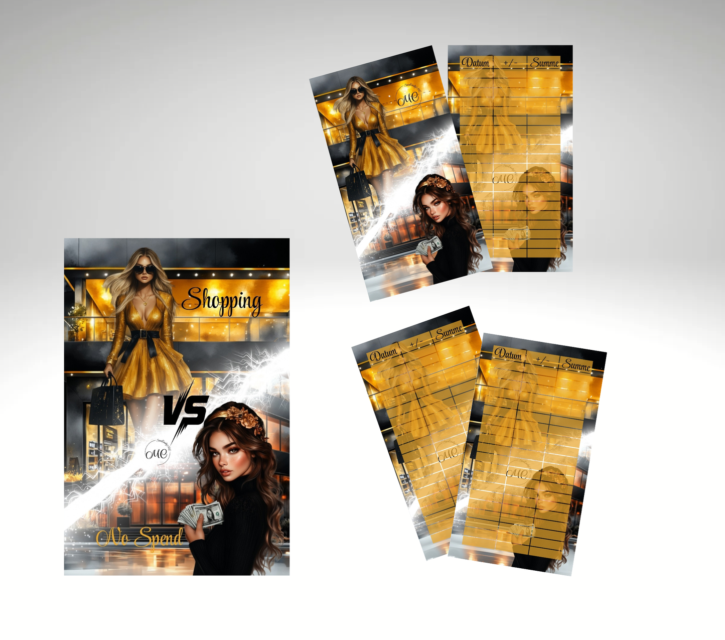 Shopping / no Spend Jahreschallenge mit 15 Seiten